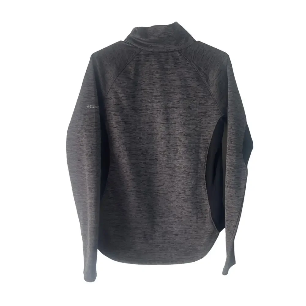 Columbia Womens Size Large Grey Half Button Pullover Activewear Outdoors Sweater